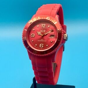 ICE WATCH Women’s Sport Quartz Wristwatch Rubber Strap Japan Movt Works New Batt